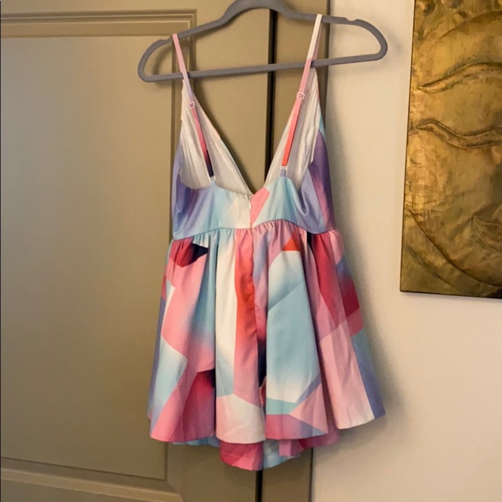 Multi-color Abstract Jumpsuit Romper Sz Small S - Picture 4 of 4